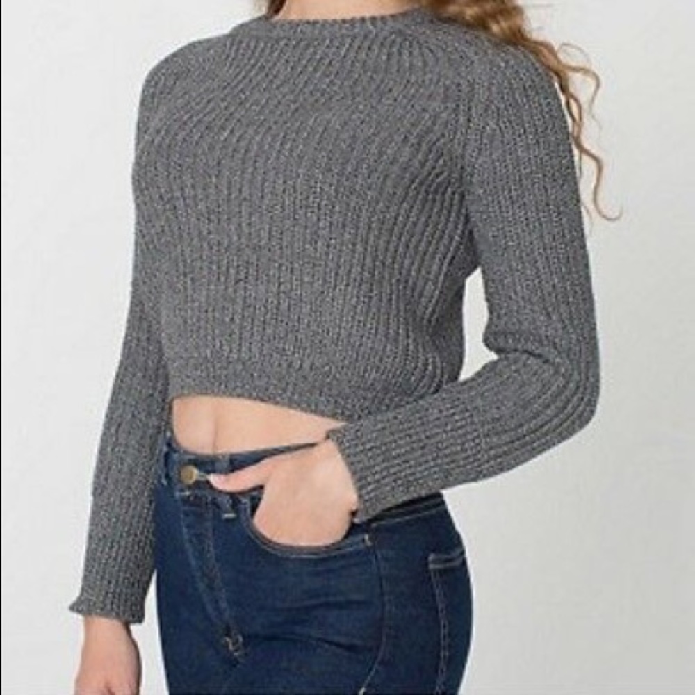 American Apparel Cropped Fisherman Sweater